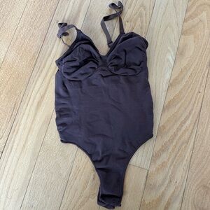 SKIMS brown bodysuit